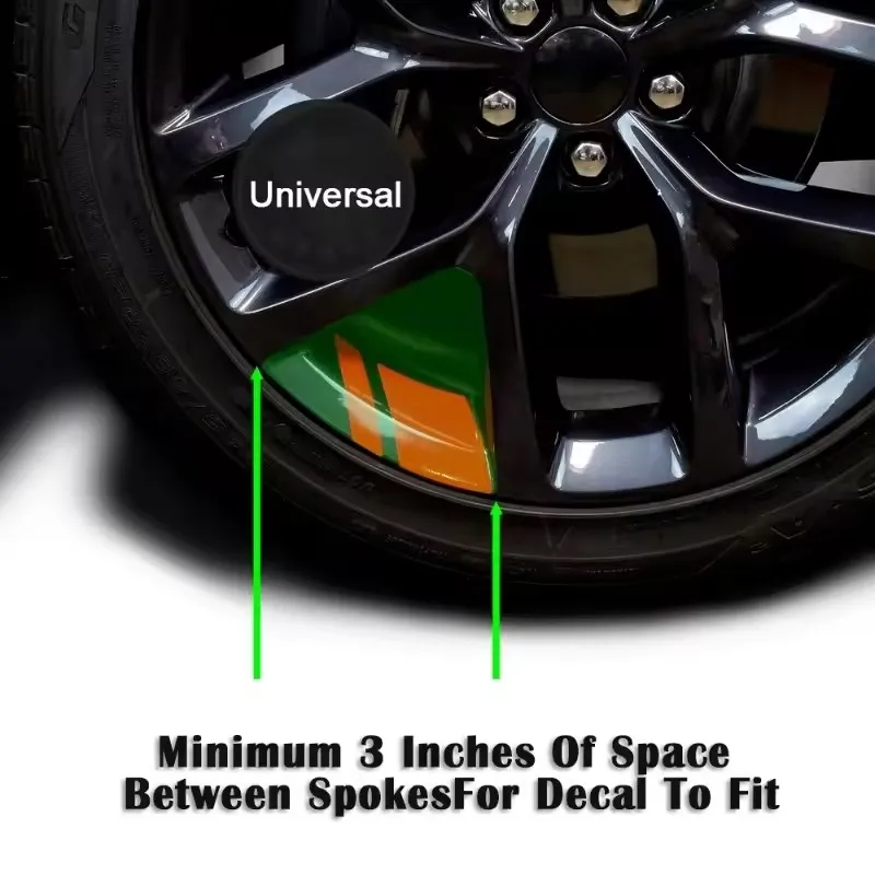 Reflective Wheel Hub Decals